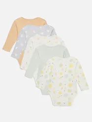 英国直送 PRIMARK 婴儿长袖夹衣 连体衣 7.5lbs 3.4kg 一套5件